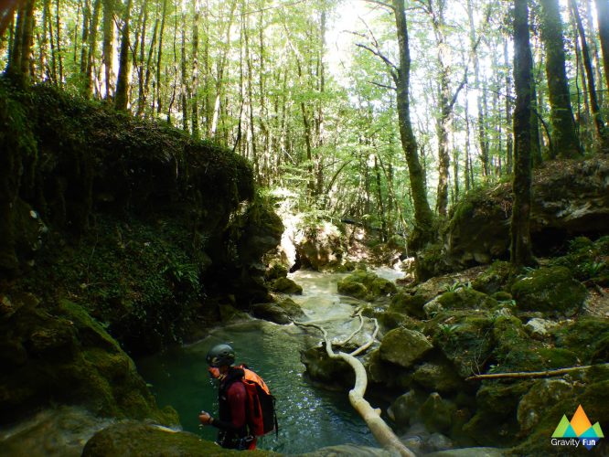 Canyoning découverte Chaley Gravity Fun www.gravity-fun.fr