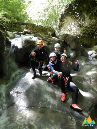 Canyoning découverte Chaley Gravity Fun www.gravity-fun.fr