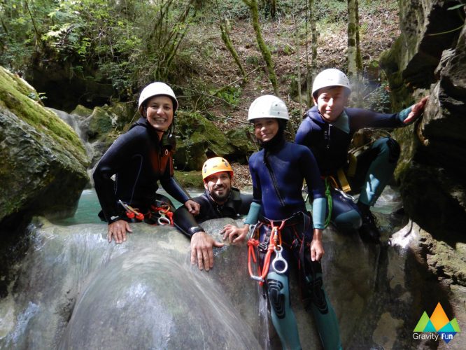 Canyoning découverte Chaley Gravity Fun www.gravity-fun.fr