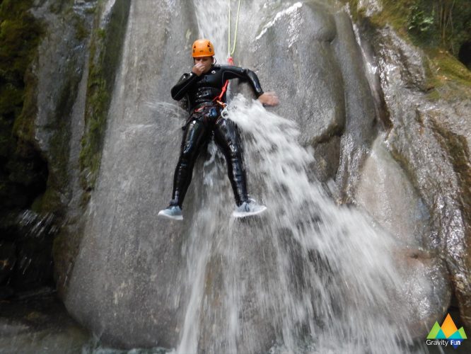 Canyoning découverte Chaley Gravity Fun www.gravity-fun.fr