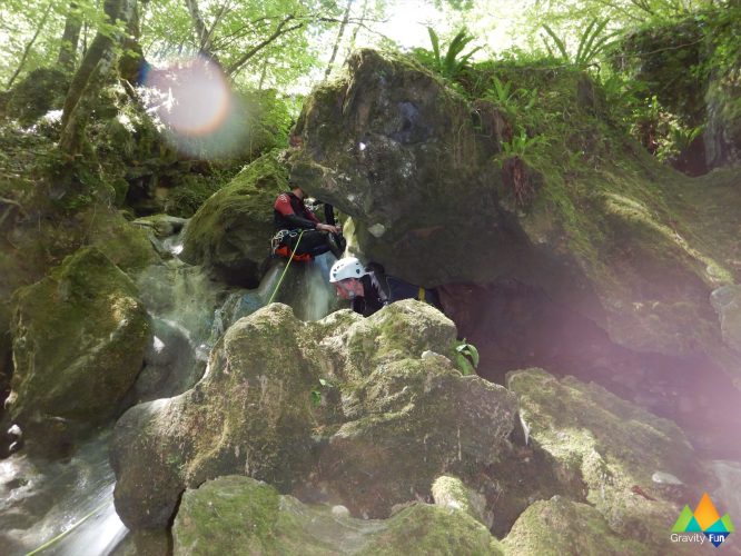 Canyoning découverte Chaley Gravity Fun www.gravity-fun.fr