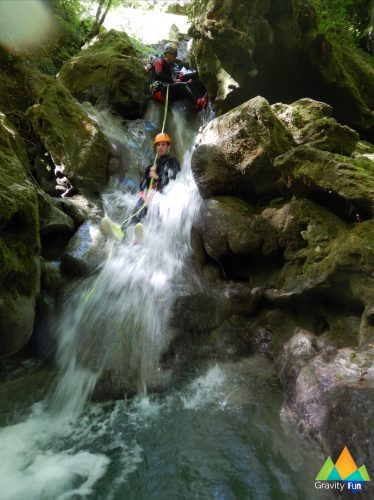 Canyoning découverte Chaley Gravity Fun www.gravity-fun.fr