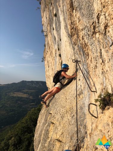 Via ferrata haute sensation sportive Guiguette Hostiaz Gravity Fun www.gravity-fun.fr